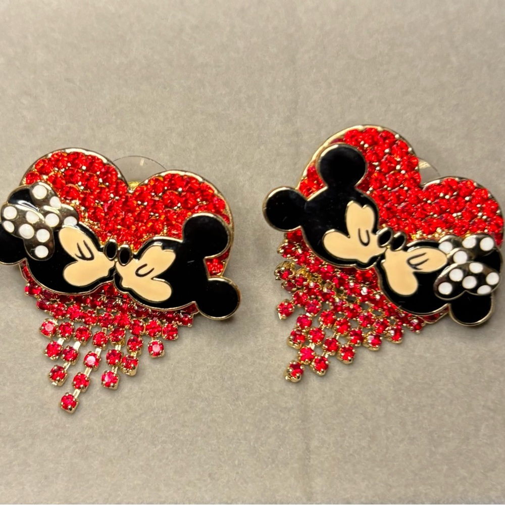 Baublebar Mickey and Minnie heart earrings